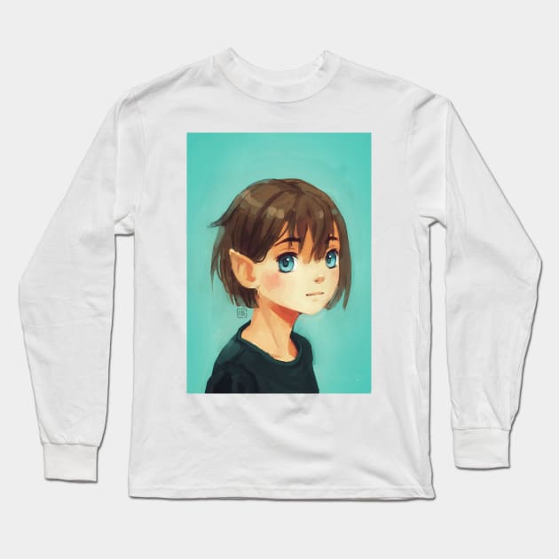 Elf Girl Long Sleeve T-Shirt by Freeminds